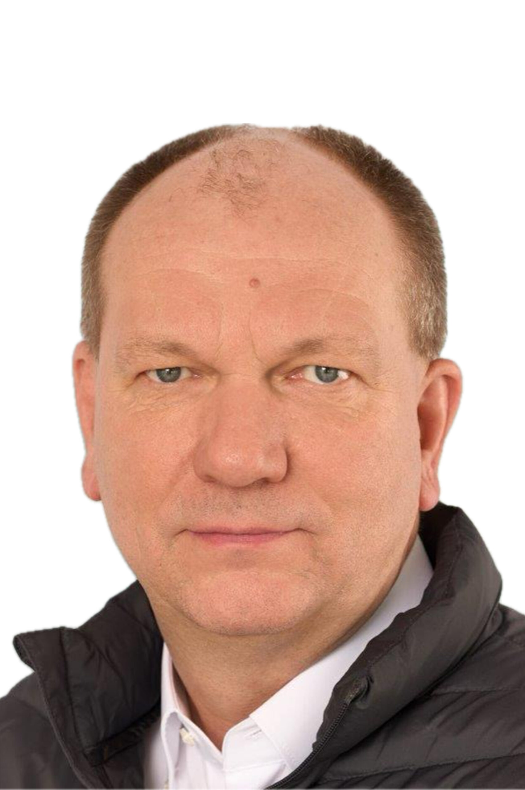Porträtaufnahme von Dirk Gerstenkorn (BlGfE): Mann mit kurzem Haar und schwarzer Steppweste.